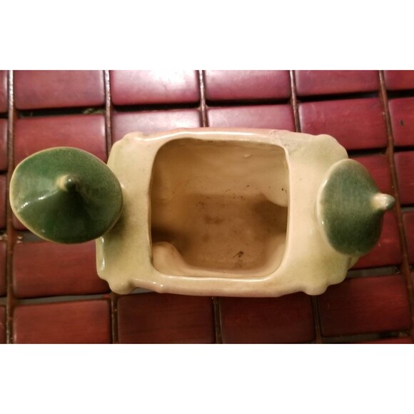 Vintage Ceramic Vase Planter Asian Men In Traditional Costumes - Picture 6 of 7